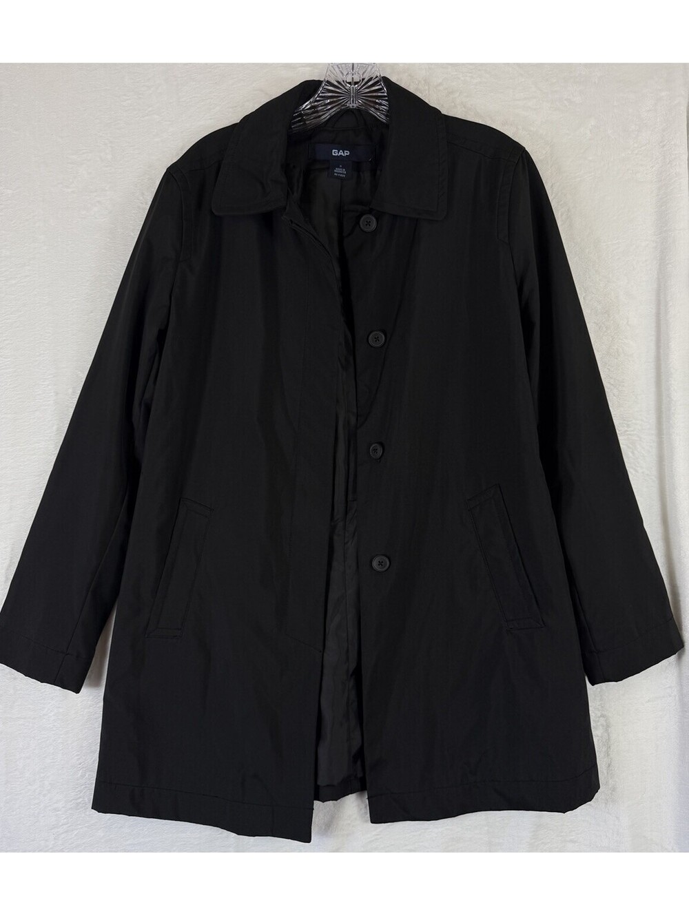 Gap Rain Jacket Black Small Coat Vintage Y2K Womens Black